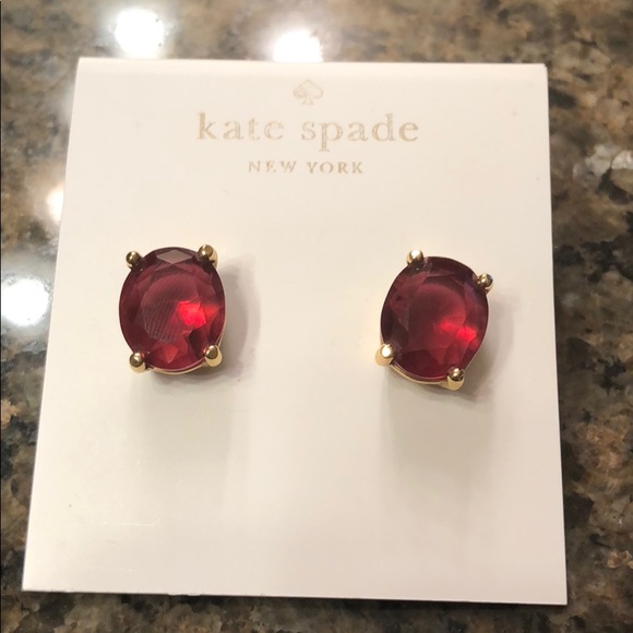 kate spade ruby stud earrings